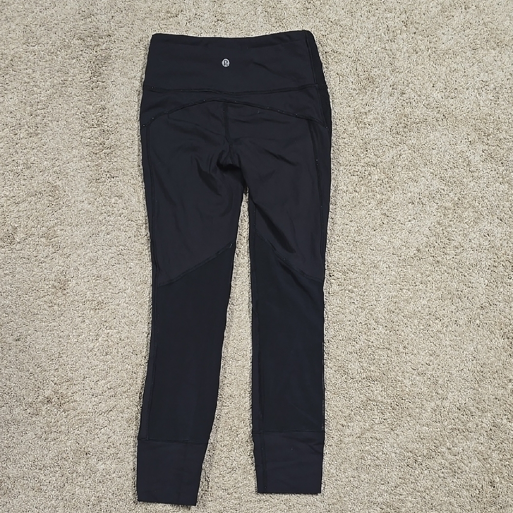 Lululemon Fresh Mesh Run 25" Black Size 4 - Picture 4 of 8